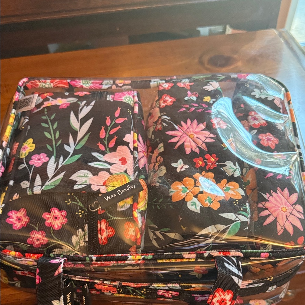 Vera Bradley Black Floral Travel Bag - Picture 3 of 6
